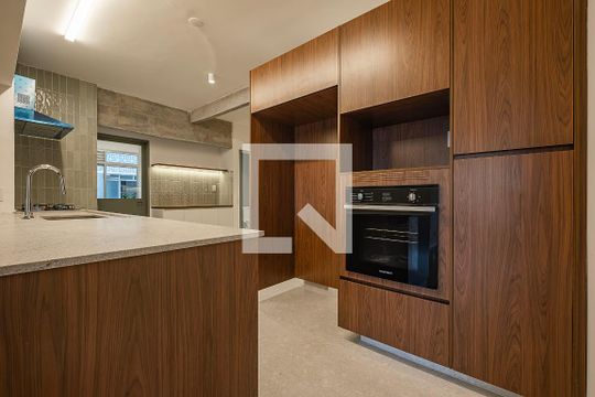 Sala/Cozinha de apartamento à venda com 3 quartos, 129m² em Jardins, São Paulo