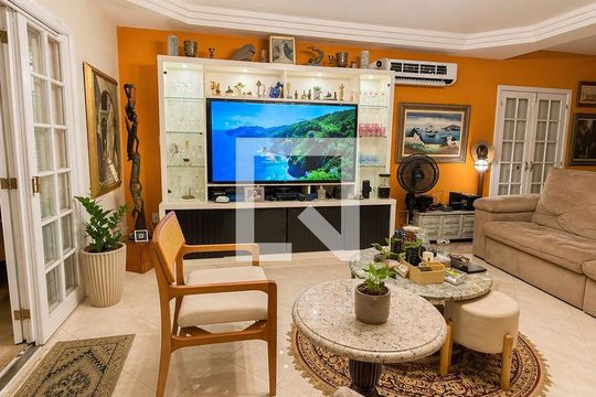 Sala de casa de condomínio à venda com 3 quartos, 353m² em Itanhangá, Rio de Janeiro