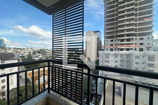 Varanda da Sala de apartamento à venda com 1 quarto, 43m² em Empresarial 18 do Forte, Barueri