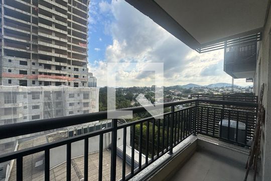 Varanda da Sala de apartamento à venda com 1 quarto, 43m² em Empresarial 18 do Forte, Barueri