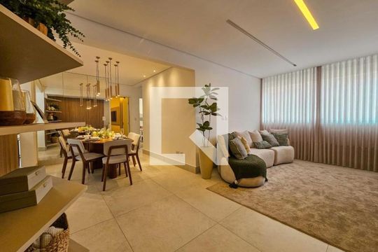 Sala de apartamento para alugar com 3 quartos, 93m² em Paquetá, Belo Horizonte