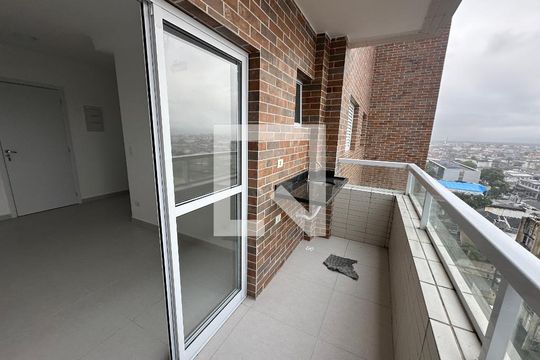 Varanda da Sala de apartamento para alugar com 2 quartos, 112m² em Parque Bitaru, São Vicente