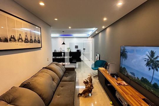 Sala - Sala de Jantar  de apartamento à venda com 3 quartos, 106m² em Vila Gilda, Santo André