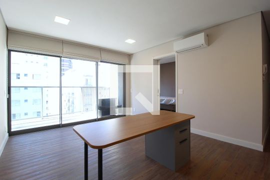 Sala/Cozinha de apartamento para alugar com 2 quartos, 60m² em Vila Nova Conceição, São Paulo