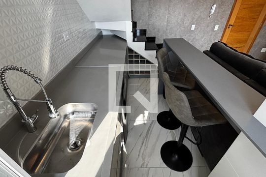 Sala - Cozinha de apartamento à venda com 2 quartos, 88m² em Cidade São Jorge, Santo André