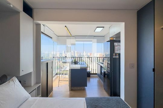 Studio de kitnet/studio para alugar com 1 quarto, 31m² em Santo Amaro, São Paulo