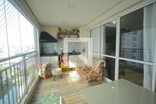 Varanda gourmet da Sala de apartamento à venda com 2 quartos, 81m² em Jardim Independencia, São Bernardo do Campo