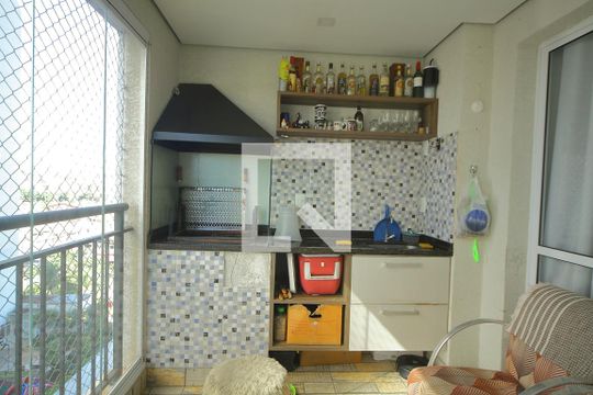 Varanda gourmet da Sala de apartamento à venda com 2 quartos, 81m² em Jardim Independencia, São Bernardo do Campo