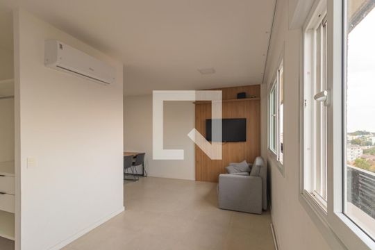 Sala/Quarto de apartamento para alugar com 1 quarto, 39m² em Marechal Rondon, Canoas