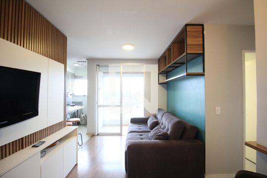 Sala e Sala de Jantar de apartamento para alugar com 1 quarto, 38m² em Super Quadra Morumbi, São Paulo