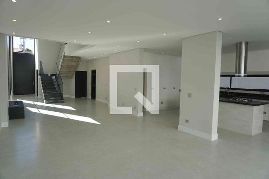 Sala de Estar - Jantar de casa de condomínio à venda com 4 quartos, 375m² em Alphaville, Santana de Parnaíba