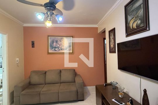 Sala de apartamento para alugar com 3 quartos, 90m² em Boqueirão, Santos