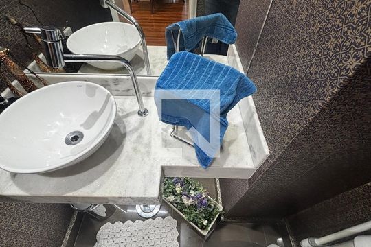 Lavabo de apartamento à venda com 3 quartos, 114m² em Centro, Santo André