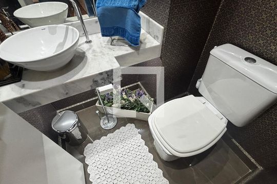 Lavabo de apartamento à venda com 3 quartos, 114m² em Centro, Santo André