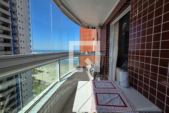 Varanda de apartamento para alugar com 1 quarto, 50m² em Guilhermina, Praia Grande