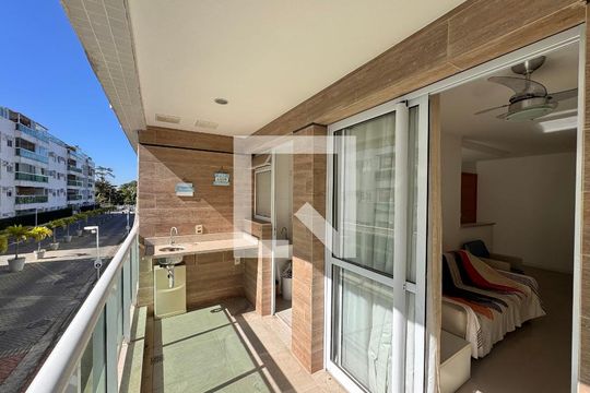 Varanda de apartamento à venda com 3 quartos, 78m² em Vargem Pequena, Rio de Janeiro