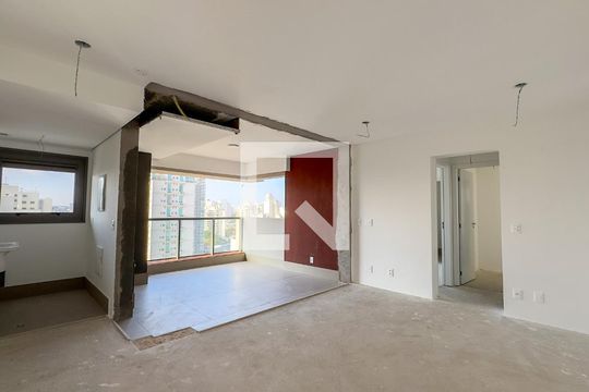Sala, Cozinha e Área de Serviço de apartamento à venda com 2 quartos, 70m² em Campo Belo, São Paulo
