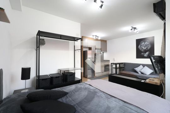 Sala/Quarto/Cozinha de apartamento para alugar com 1 quarto, 28m² em Água Branca, São Paulo