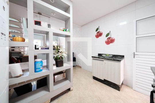Sala/Cozinha de casa de condomínio à venda com 2 quartos, 52m² em Jardim Sao Nicolau, São Paulo