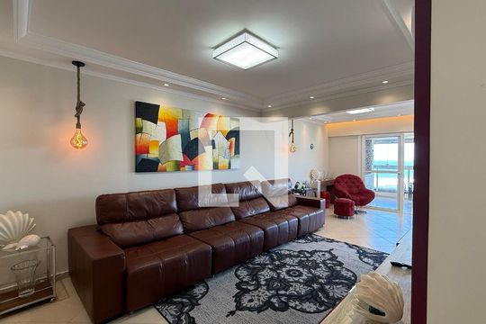 Sala de apartamento para alugar com 4 quartos, 70m² em Centro, Guarujá