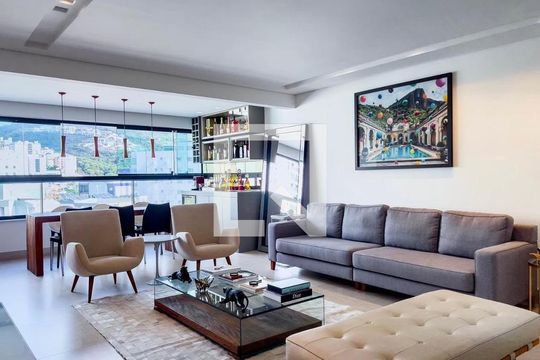 Sala de apartamento à venda com 4 quartos, 134m² em Buritis, Belo Horizonte