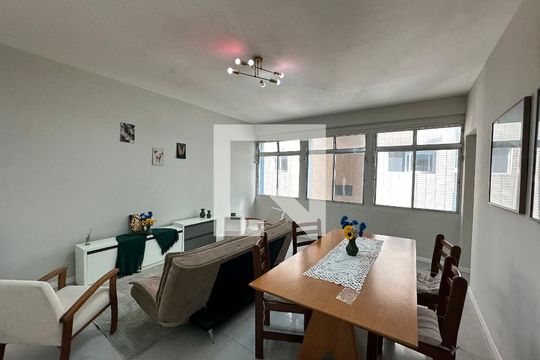 Sala de apartamento para alugar com 3 quartos, 103m² em Itararé, São Vicente
