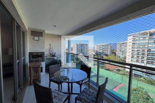 Varanda de apartamento para alugar com 4 quartos, 206m² em Barra da Tijuca, Rio de Janeiro