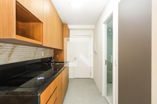 Quarto e Cozinha de kitnet/studio para alugar com 1 quarto, 24m² em Jardim Vila Mariana, São Paulo
