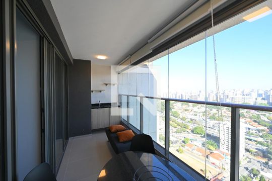 Varanda de apartamento à venda com 1 quarto, 43m² em Vila Clementino, São Paulo
