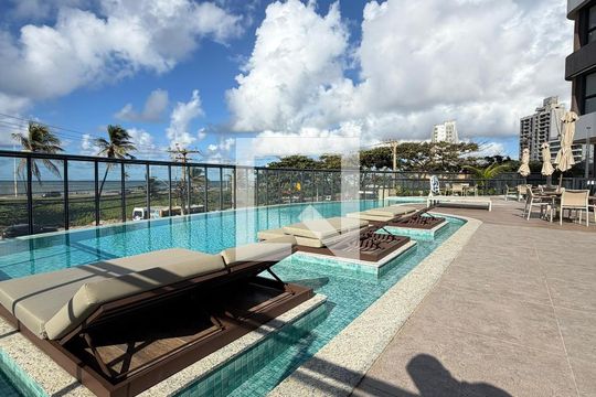 Piscina de kitnet/studio para alugar com 1 quarto, 39m² em Jaguaribe, Salvador