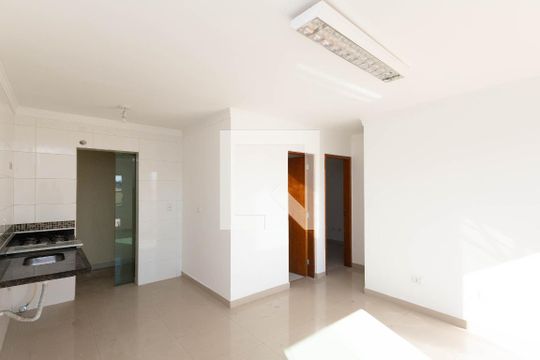 Sala / Cozinha  de apartamento para alugar com 2 quartos, 52m² em Vila Gustavo, São Paulo