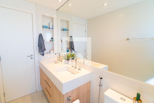 Banheiro da Suíte 1 de apartamento à venda com 3 quartos, 149m² em Vila Mascote, São Paulo