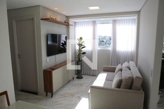 Sala de apartamento à venda com 2 quartos, 52m² em Jk, Contagem
