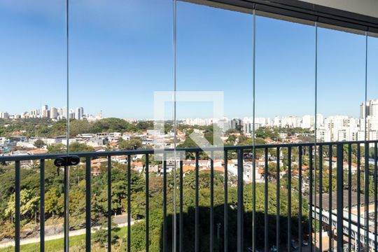 Sala - vista de apartamento para alugar com 1 quarto, 55m² em Vila Anastácio, São Paulo