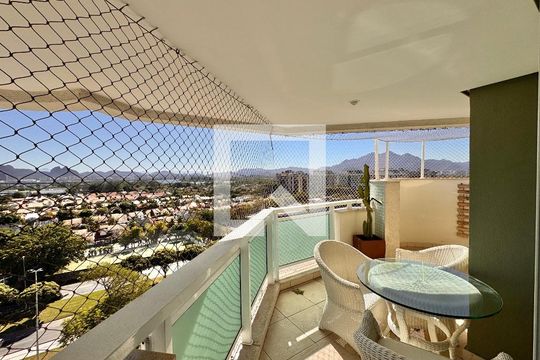 Varanda de apartamento para alugar com 3 quartos, 110m² em Barra da Tijuca, Rio de Janeiro
