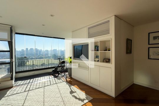 Sala de apartamento para alugar com 4 quartos, 260m² em Cidade Monções, São Paulo
