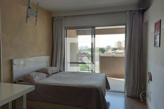Sala/Quarto de kitnet/studio para alugar com 1 quarto, 43m² em Campo Belo, São Paulo