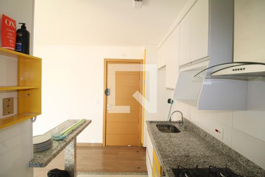 Sala / Cozinha de apartamento para alugar com 1 quarto, 46m² em Santana, São Paulo