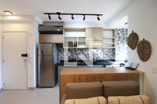 Cozinha  de apartamento para alugar com 1 quarto, 50m² em Alto da Boa Vista, Ribeirão Preto