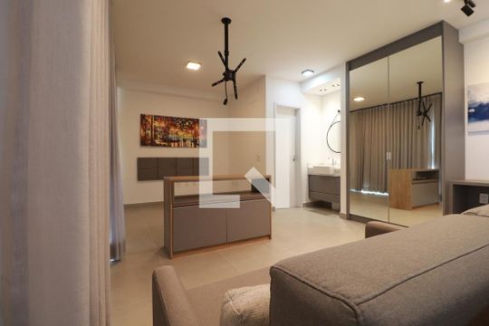 Sala de apartamento para alugar com 1 quarto, 50m² em Alto da Boa Vista, Ribeirão Preto