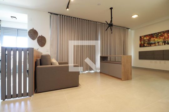 Sala de apartamento para alugar com 1 quarto, 50m² em Alto da Boa Vista, Ribeirão Preto
