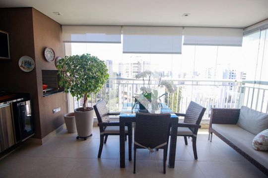 Varanda da Sala de apartamento à venda com 3 quartos, 107m² em Vila Andrade, São Paulo