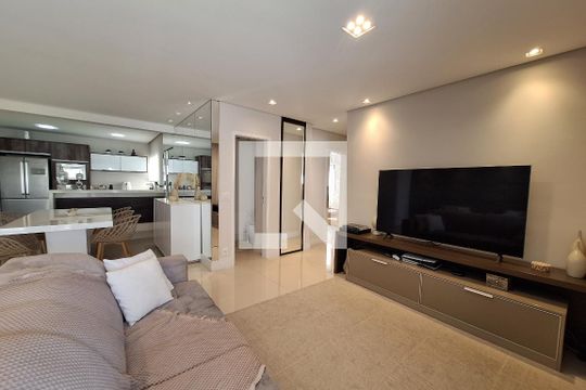 Sala  de apartamento para alugar com 2 quartos, 96m² em Vila Valparaíso, Santo André