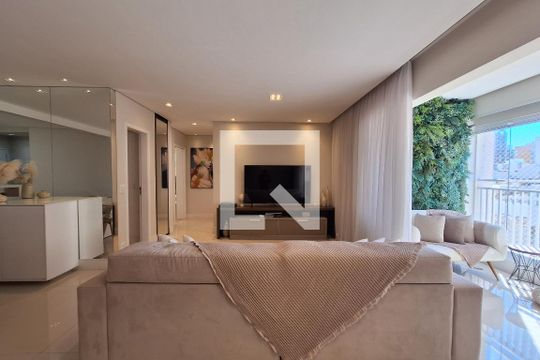Sala  de apartamento para alugar com 2 quartos, 96m² em Vila Valparaíso, Santo André