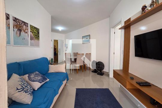 Sala de apartamento para alugar com 1 quarto, 59m² em Guilhermina, Praia Grande