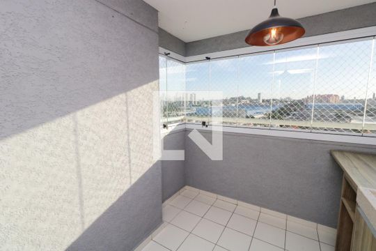 Varanda da Sala de apartamento para alugar com 2 quartos, 60m² em Vila Valparaíso, Santo André