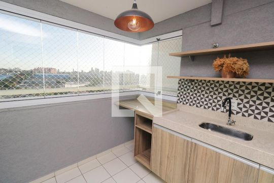 Varanda da Sala de apartamento para alugar com 2 quartos, 60m² em Vila Valparaíso, Santo André