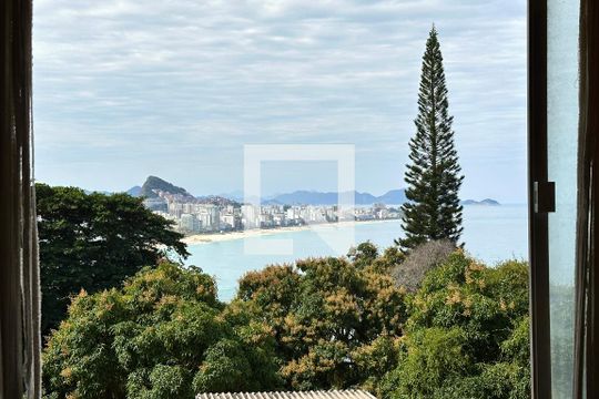 Vista da sala de apartamento para alugar com 3 quartos, 93m² em Vidigal, Rio de Janeiro