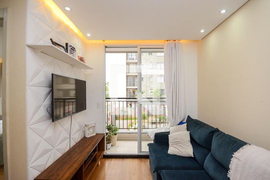 Sala de apartamento para alugar com 2 quartos, 48m² em Loteamento City Jaragua, São Paulo