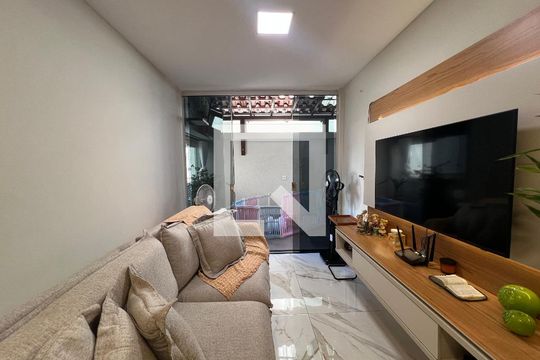 Sala de TV de apartamento à venda com 2 quartos, 93m² em Castelo, Belo Horizonte